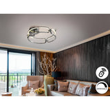 Colette Dimmable LED Small Semi-Flush Light - Chrome (With Remote Control)