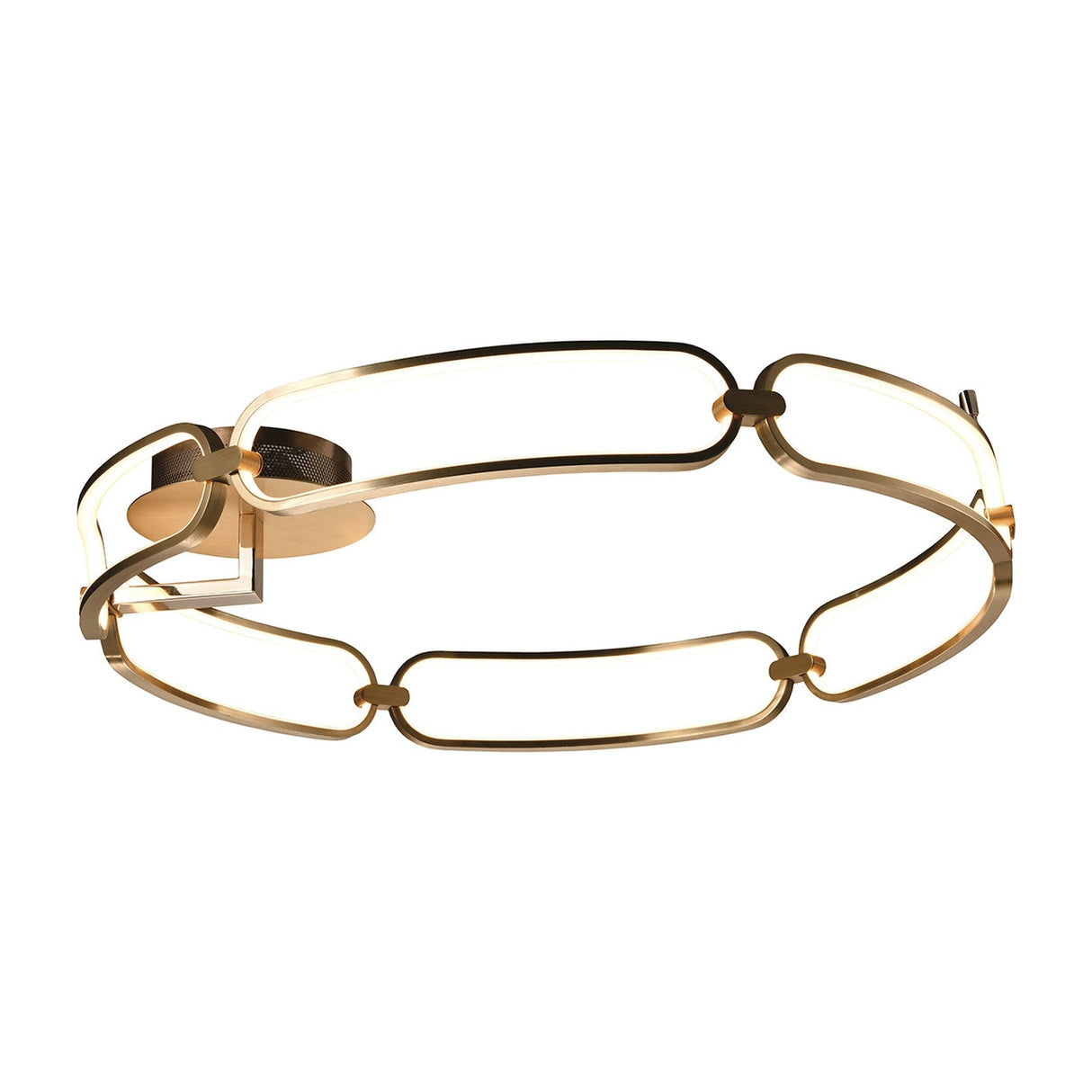 Colette Flush Ceiling Light 65W 3000K - Rose Gold