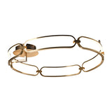 Colette Flush Ceiling Light 65W 3000K - Rose Gold