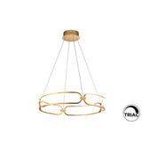 Colette Dimmable LED Medium Circular Suspension Light - Rose Gold