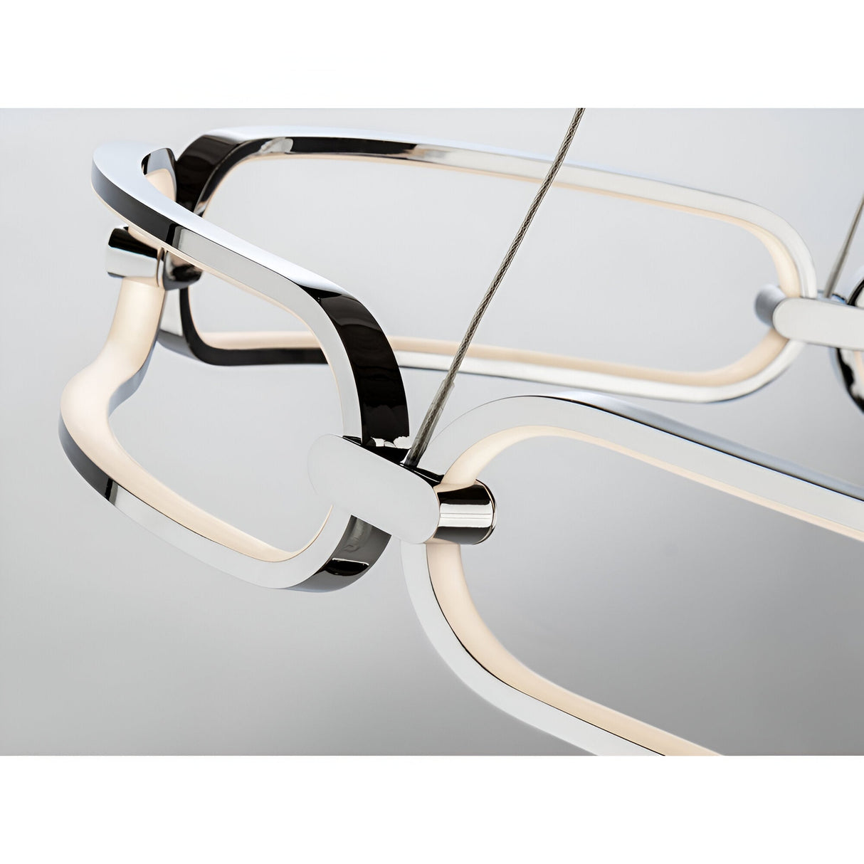 Colette Dimmable LED Small Circular Suspension Light - Chrome (With Remote Control)