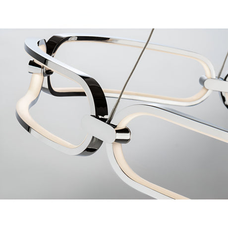 Colette Dimmable LED Small Circular Suspension Light - Chrome (With Remote Control)