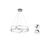Colette Dimmable LED Small Circular Suspension Light - Chrome (With Remote Control)