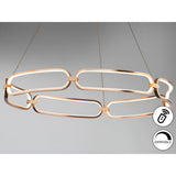 Colette Dimmable LED Large Circular Suspension Light - Rose Gold (With Remote Control)