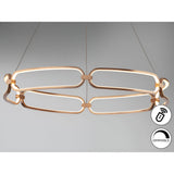 Colette Dimmable LED Large Circular Suspension Light - Rose Gold (With Remote Control)