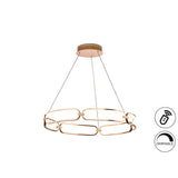Colette Dimmable LED Large Circular Suspension Light - Rose Gold (With Remote Control)