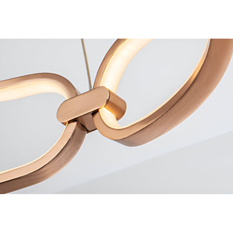 Colette Dimmable LED Large Circular Suspension Light - Rose Gold