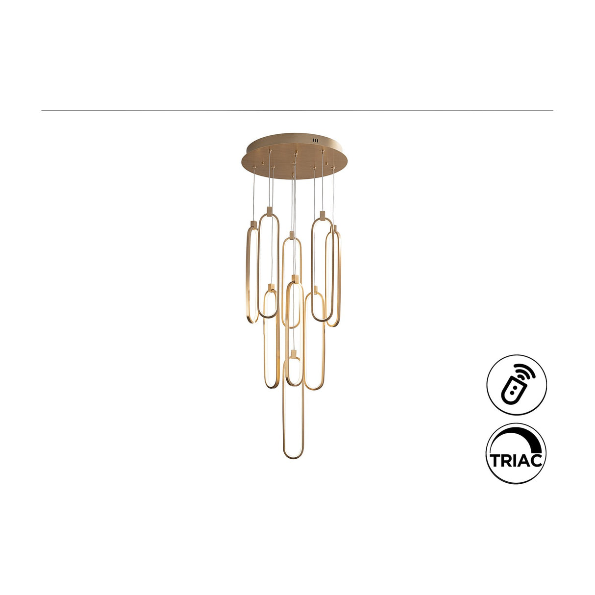Colette 14 Light LED Chandelier - Rose Gold