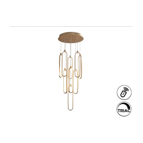 Colette 14 Light LED Chandelier - Rose Gold
