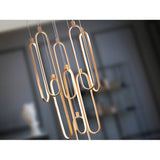 Colette 9 Light Dimmable LED Cluster Pendant - Rose Gold (With Remote Control)