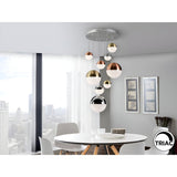 Sphere 9 Light Dimmable LED Cluster Pendant 78W 3000K - Multicoloured