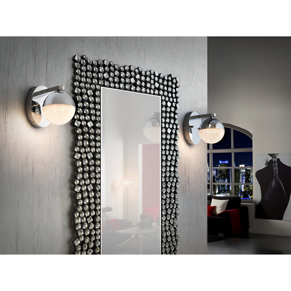 Sphere LED Wall Light 4.8W 3000K - Chrome