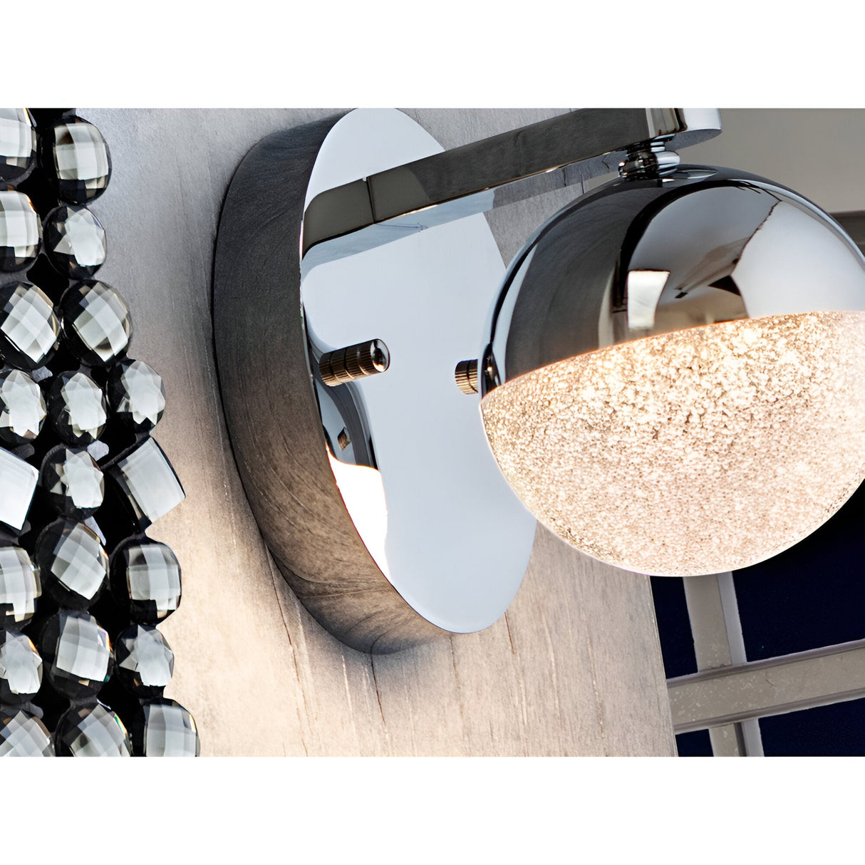 Sphere LED Wall Light 4.8W 3000K - Chrome