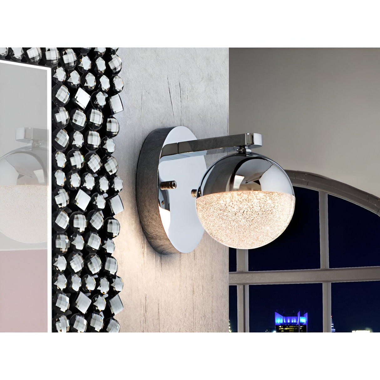 Sphere LED Wall Light 4.8W 3000K - Chrome