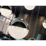 Sphere 14 Light Dimmable LED Small Cluster Pendant 78W 3000K - Chrome
