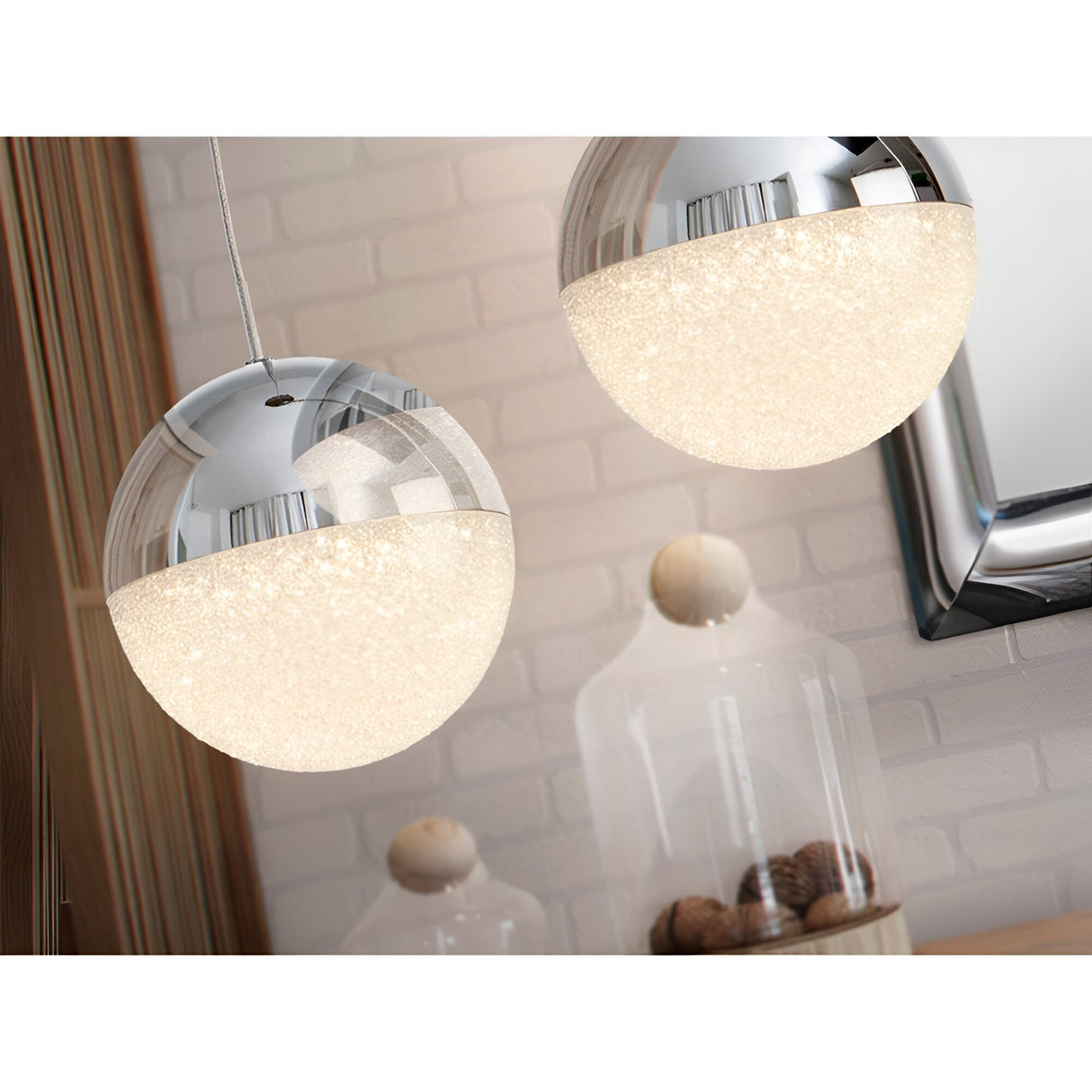 Sphere Small LED Pendant Light 4.8W 3000W - Chrome