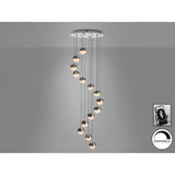 Sphere 14 Light Dimmable LED Cluster Pendant 50W 3000K - Chrome