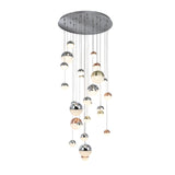 Sphere 27 Light Dimmable CCT LED Small Cluster Pendant - Multicoloured