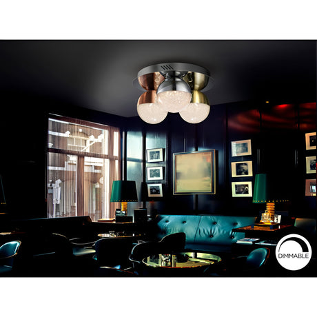 Sphere Dimmable LED Semi-Flush Light 14W 3000K - Multicoloured