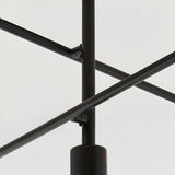 Close-up of Endon Marlowe semi-flush ceiling light showing black metal arms, central stem, and screw fittings against a plain white background.