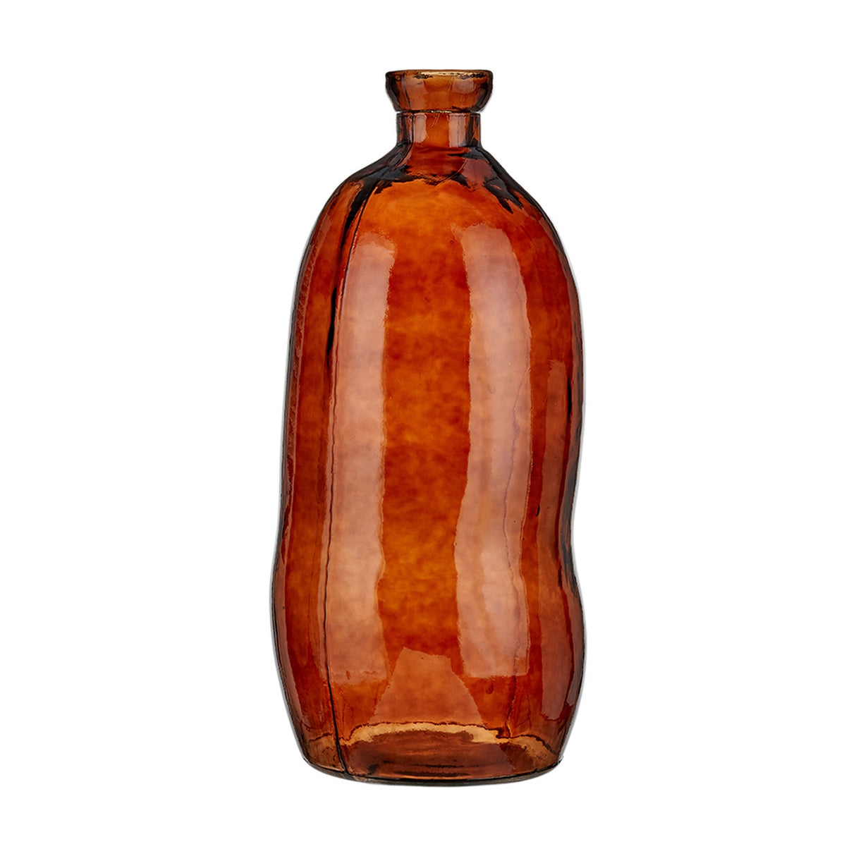 Pecan Brown Organic Shaped Recycled Glass Tall Vase - 73cm
