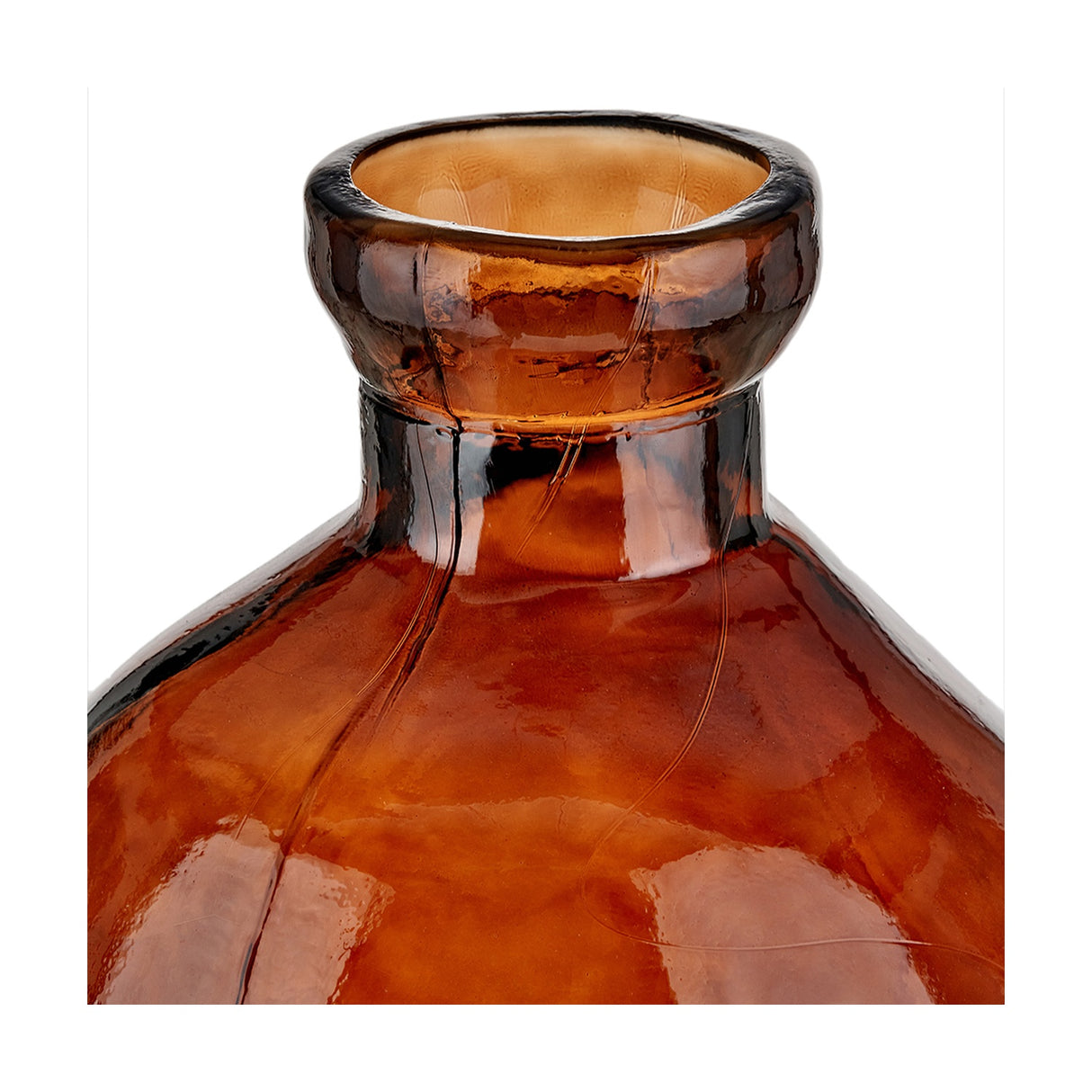 Pecan Brown Organic Shaped Recycled Glass Tall Vase - 73cm