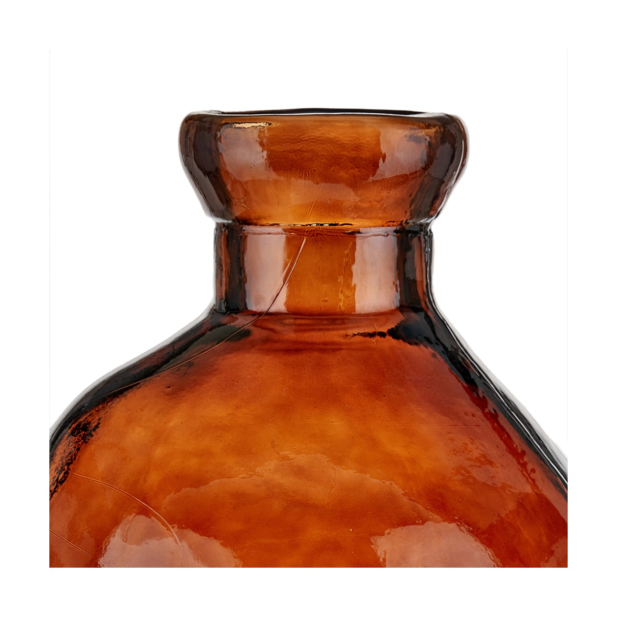 Pecan Brown Organic Shaped Recycled Glass Tall Vase - 73cm