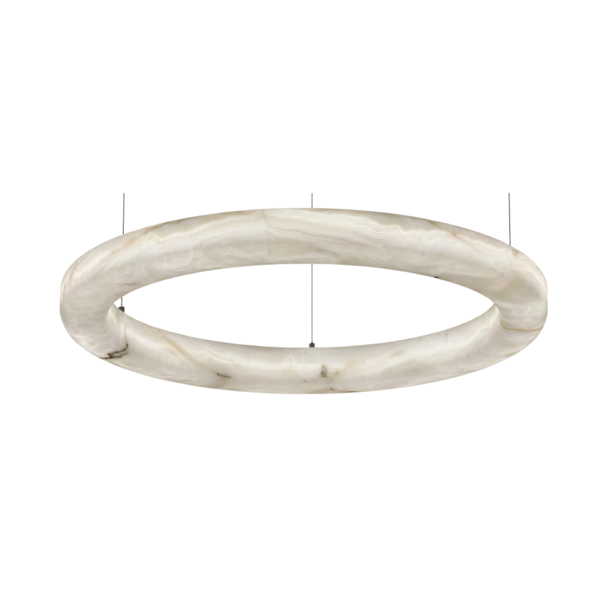 Orbis Large LED Alabaster Semi-Flush Ceiling Light – Soft White