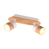 Aruni 2 Light White Spotlight – Wood