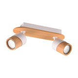 Aruni 2 Light White Spotlight – Wood