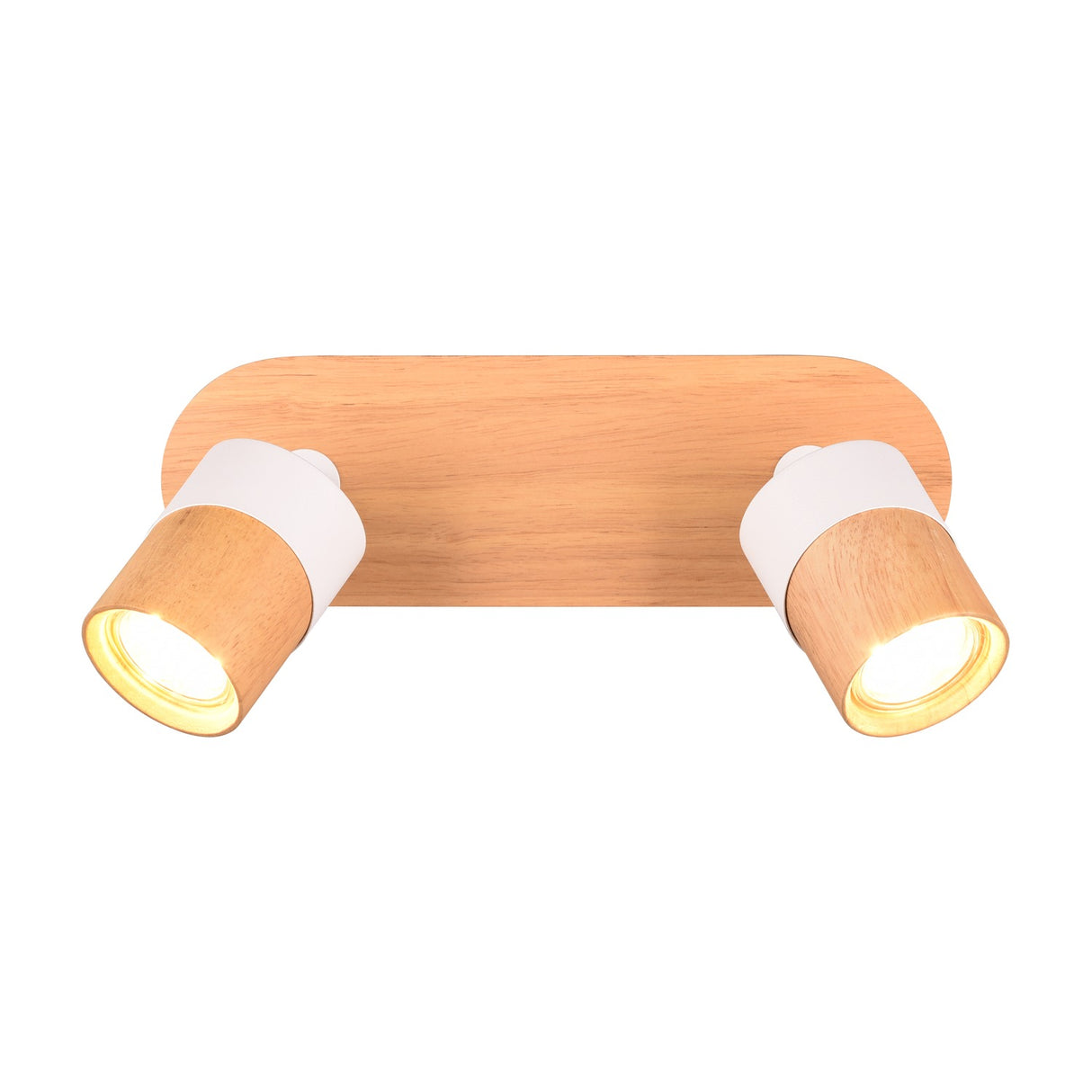 Aruni 2 Light White Spotlight – Wood