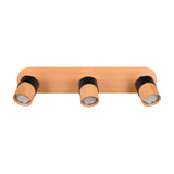 Aruni 3 Light Black Spotlight – Wood