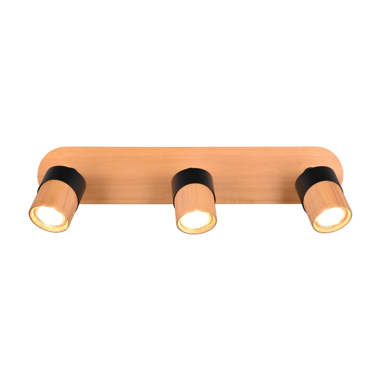 Aruni 3 Light Black Spotlight – Wood