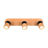 Aruni 3 Light Black Spotlight – Wood