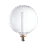 Endon 2.8W E27 LED globe bulb with oversized clear glass and etched acrylic diffuser sleeve, warm white, on a plain white background.