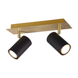 Marley 2 Light Spotlight – Black & Gold