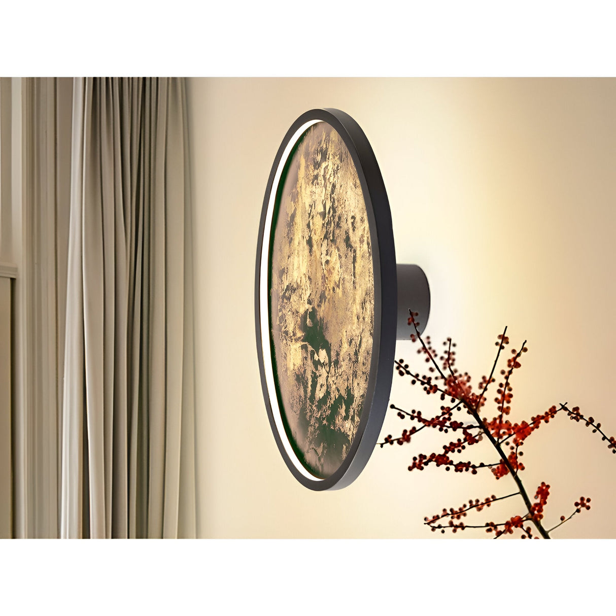Stone Round Small CCT Adjustable LED Wall & Ceiling Light - Multicoloured