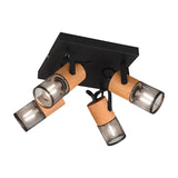 Tosh 4 Light Spotlight – Matt Black
