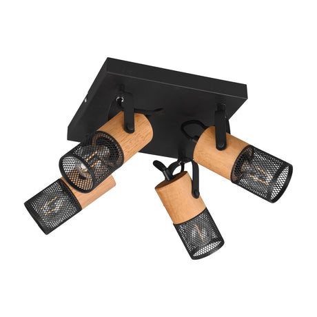Tosh 4 Light Spotlight – Matt Black