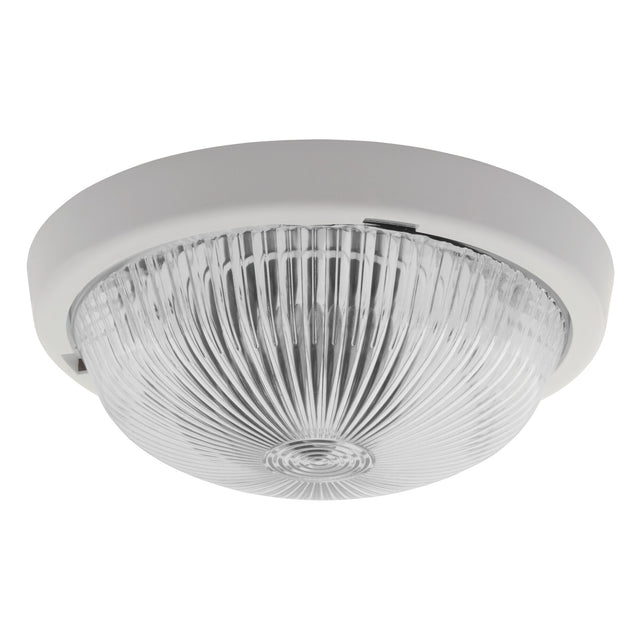 Sanga 25W Round IP44 E27 Bulkhead - White