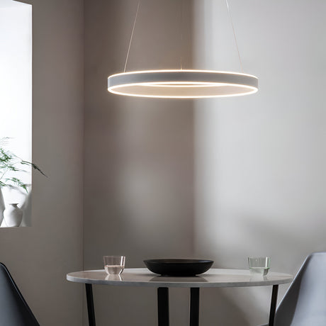 Bramford Pendant - Nickel & White