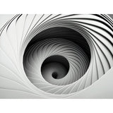 Morphia Black & White Spiral Photography Print – 150x100cm