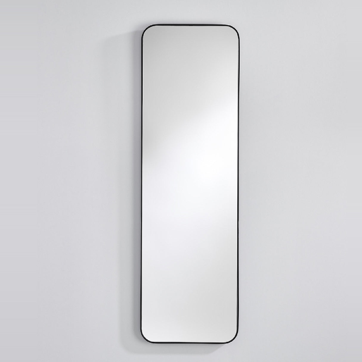 Faso Black Rounded Rectangle Hall Mirror 130cm