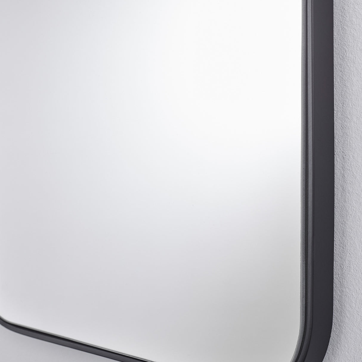 Faso Black Rounded Rectangle Hall Mirror 130cm