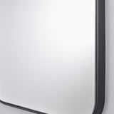 Faso Black Rounded Rectangle Hall Mirror 130cm