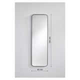 Faso Black Rounded Rectangle Hall Mirror 130cm