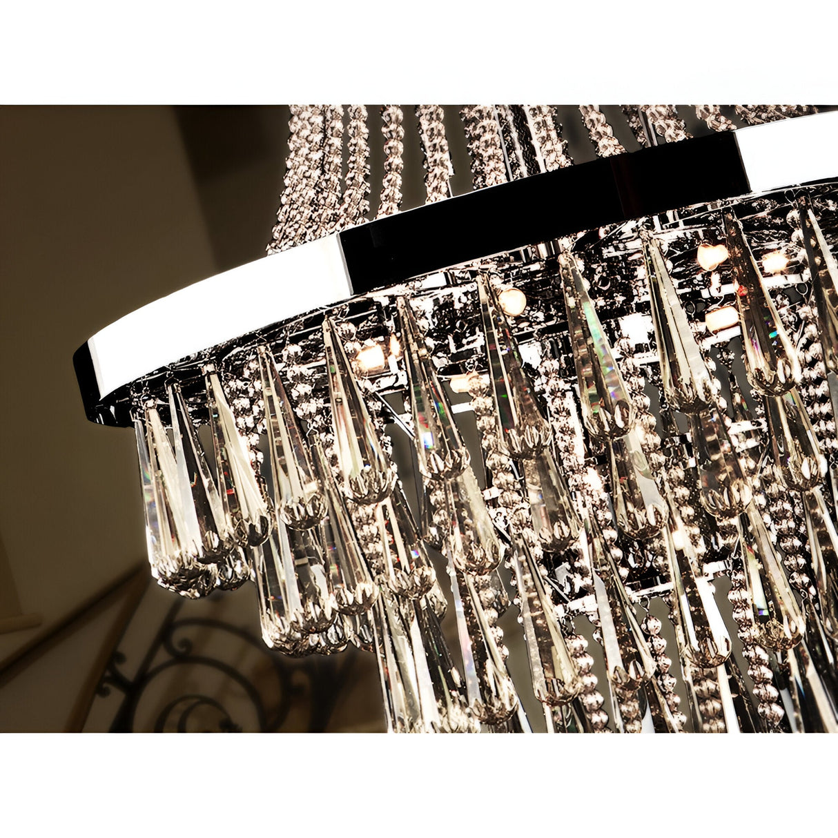 Palace 22 Light K9 Crystal Chandelier - Chrome (With Remote Control)