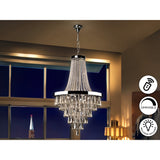 Palace 22 Light K9 Crystal Chandelier - Chrome (With Remote Control)
