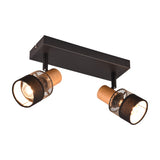 Nandini 2 Light Spotlight – Black & Wood