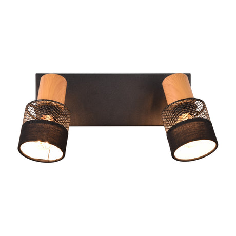Nandini 2 Light Spotlight – Black & Wood